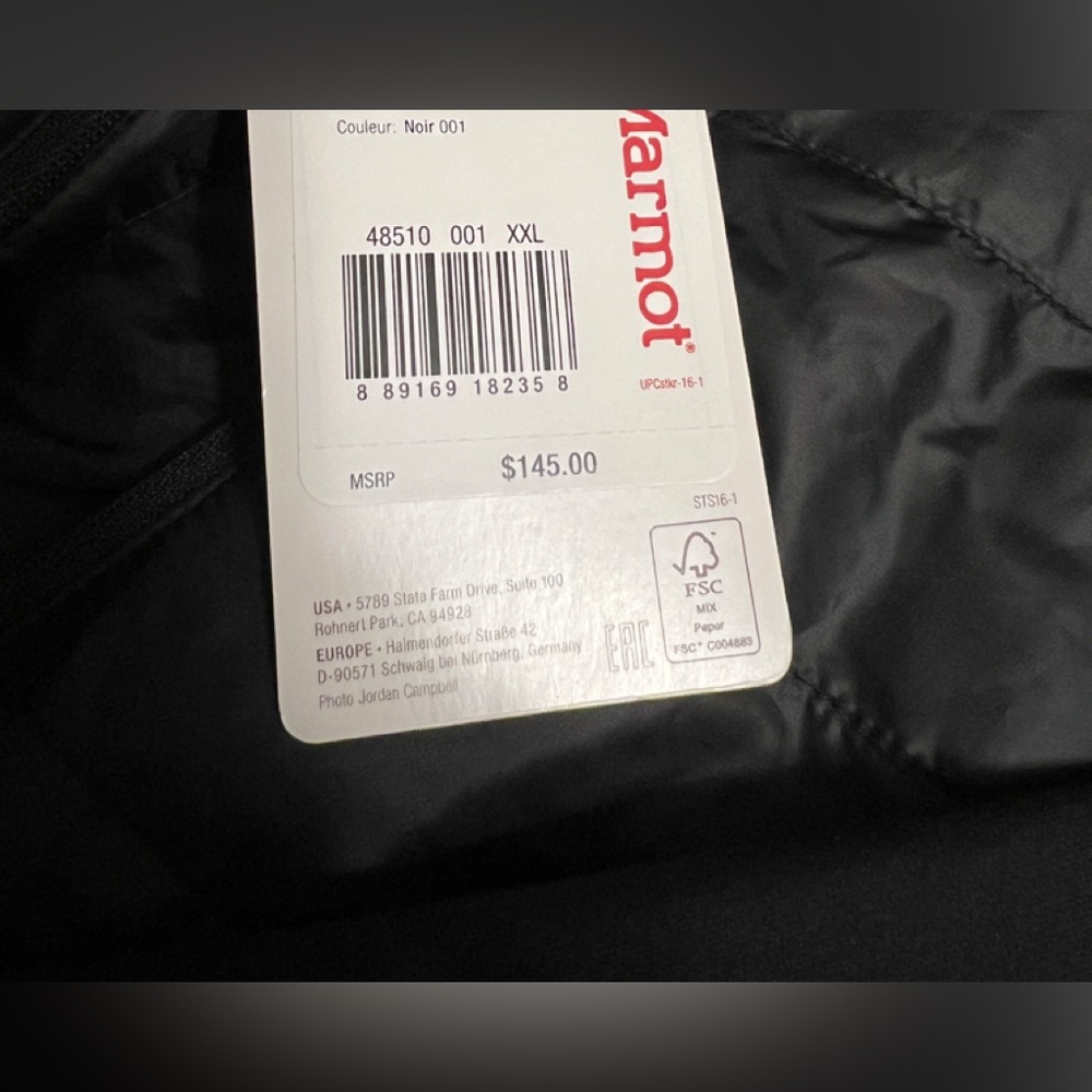 Marmot Nitro jacket XXL, NWT